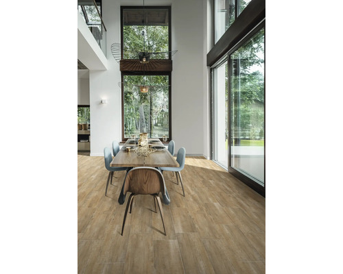 form & style porseleinen steengoed wand- en vloertegel FORLI honing 31 x 62 x 0,74 cm