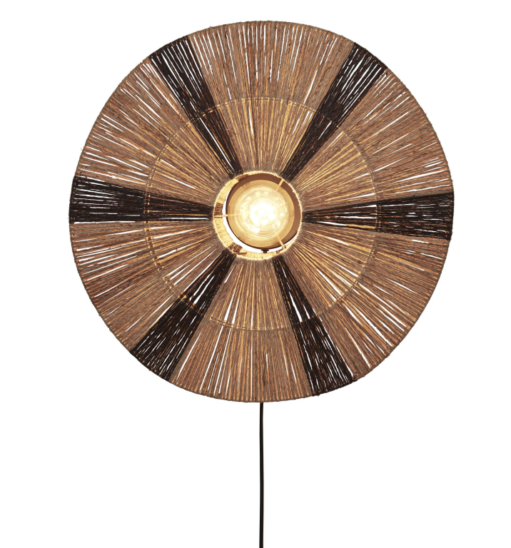 Good&Mojo Iguazu wandlamp large zwart/naturel