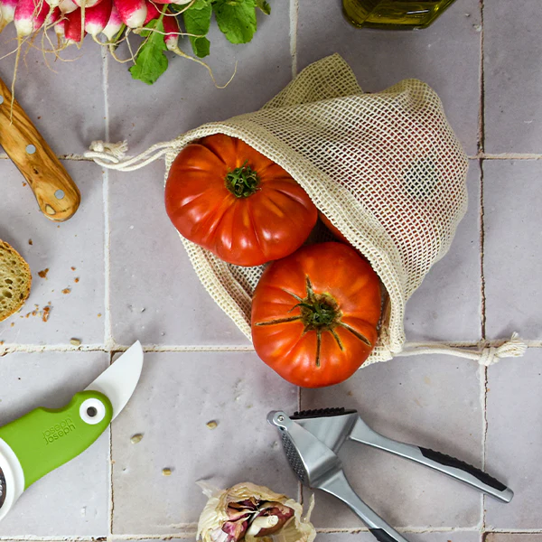 Set de 3 filets pour fruits et légumes en coton Livoo