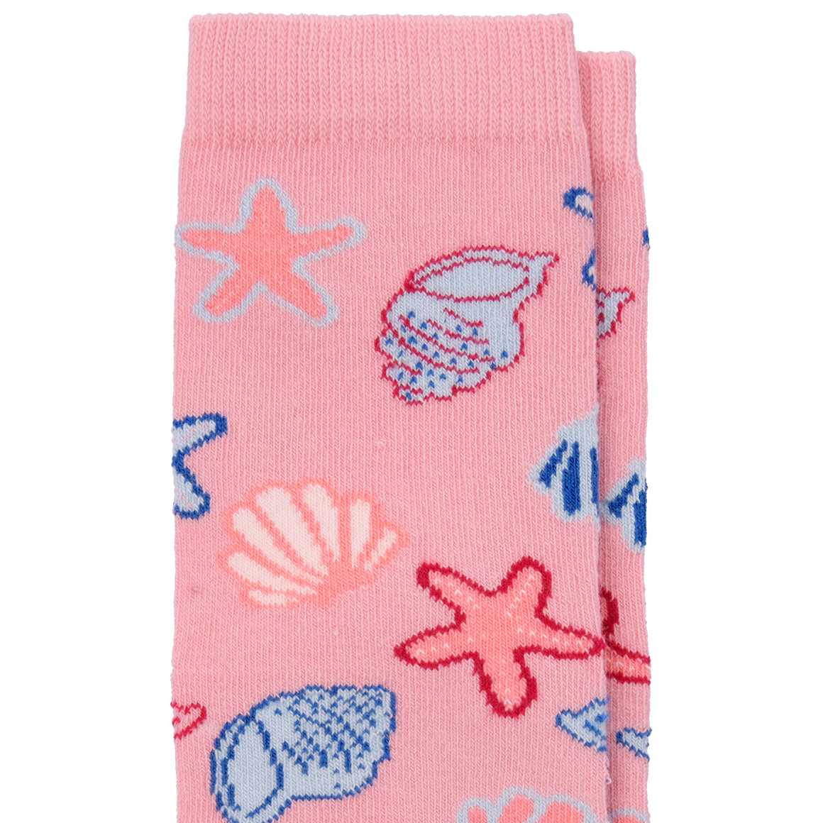 Gina Benotti 1 Paar Damen Socken mit Muschel-Motiven rosa