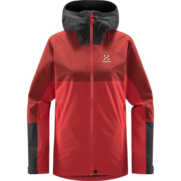 Veste randonnée HAGLÖFS FINCH PROOF JACKET W POPPY RED/CORROSION