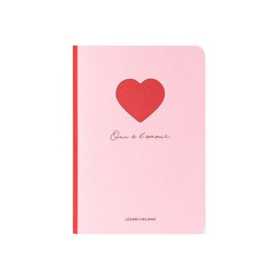 Legami - Carnet de notes - 9 x 13,5 cm - ligné - cœur