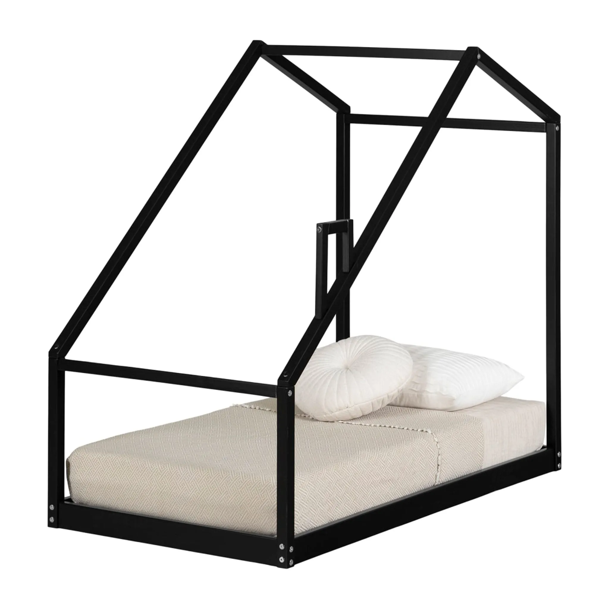 South Shore Lit Maison avec cheminée pour Bébé - Sweedi Noir