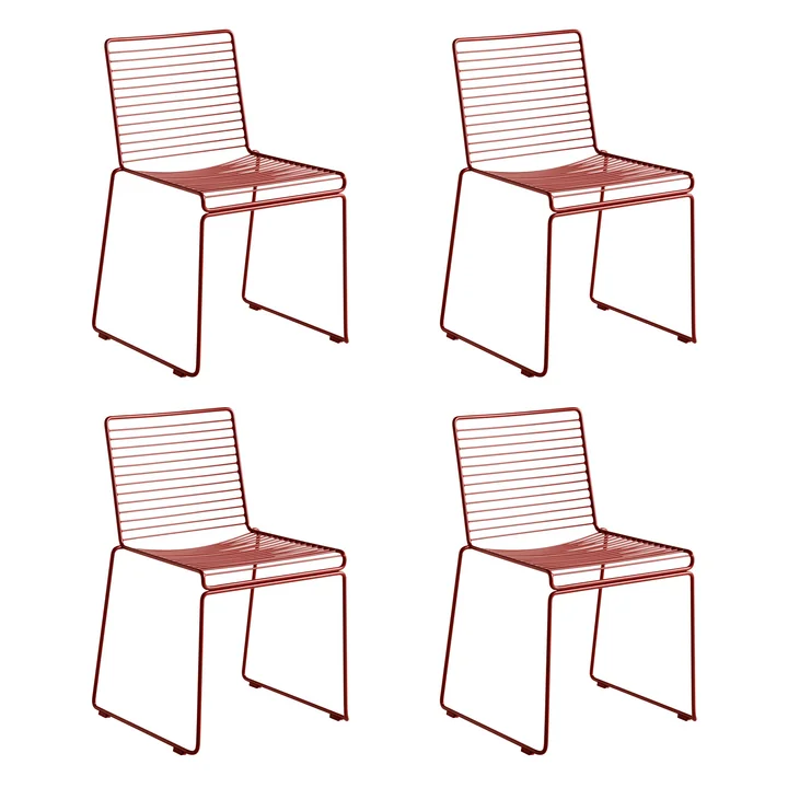 HAY - Hee Dining Chair, rost (4er-Set)