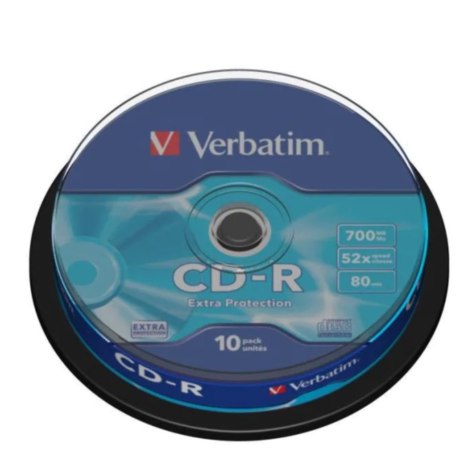 (10er Set) CD-R Rohlinge 0.7 GB 52x Geschwindigkeit / 700MB / 80 Min mit Extra Protection