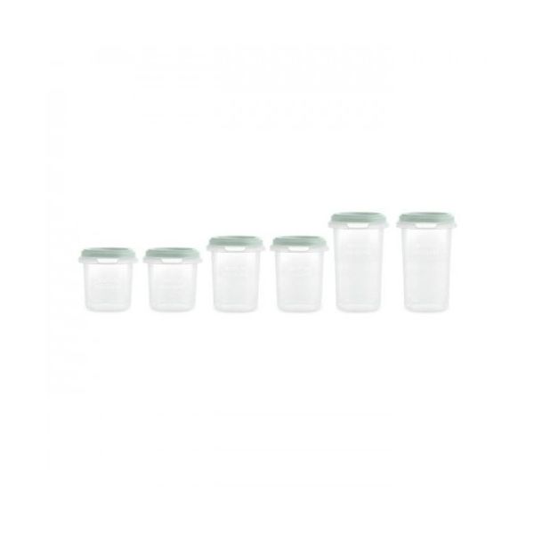Miniland Recipiente de Conservação de Alimentos Hermisize Dolce Set Mint 6 Un.