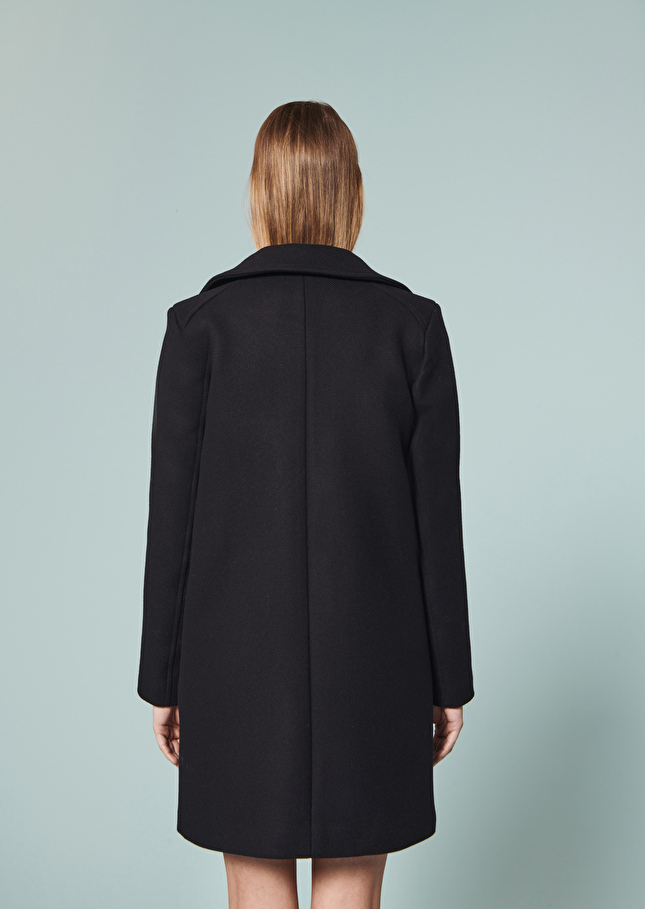 Manteau Majableu nuit en drap caban