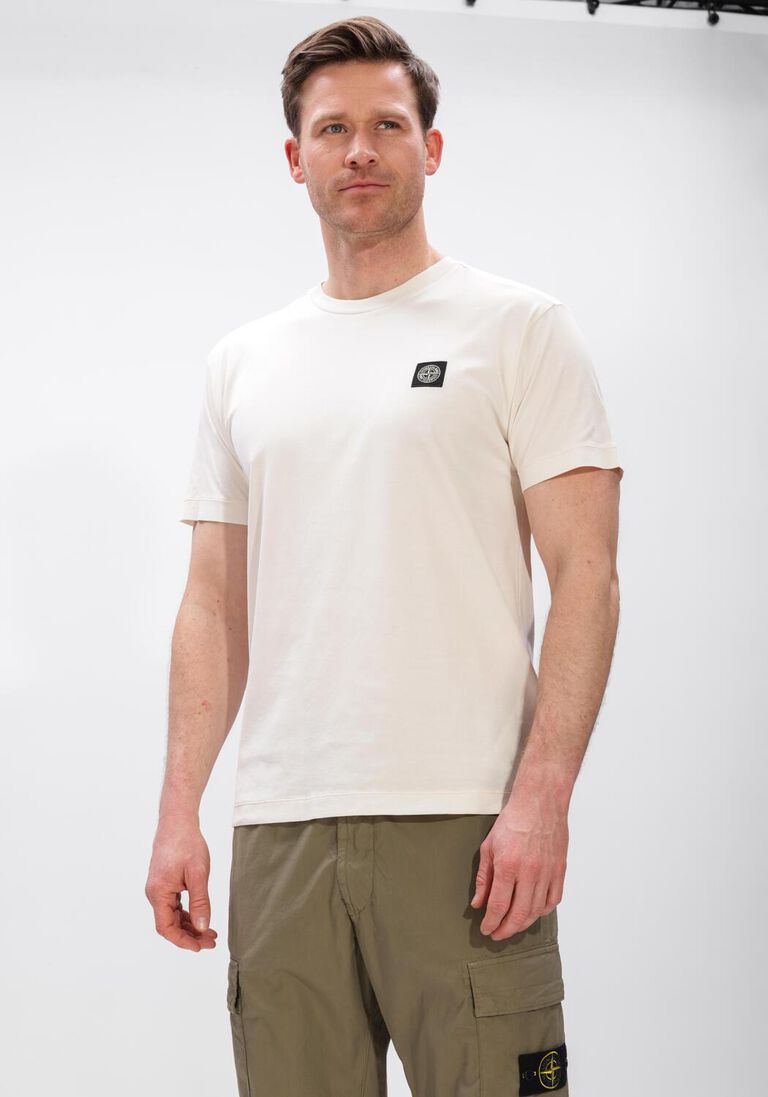 ecru stone island t-shirt ss t-shirt s0013