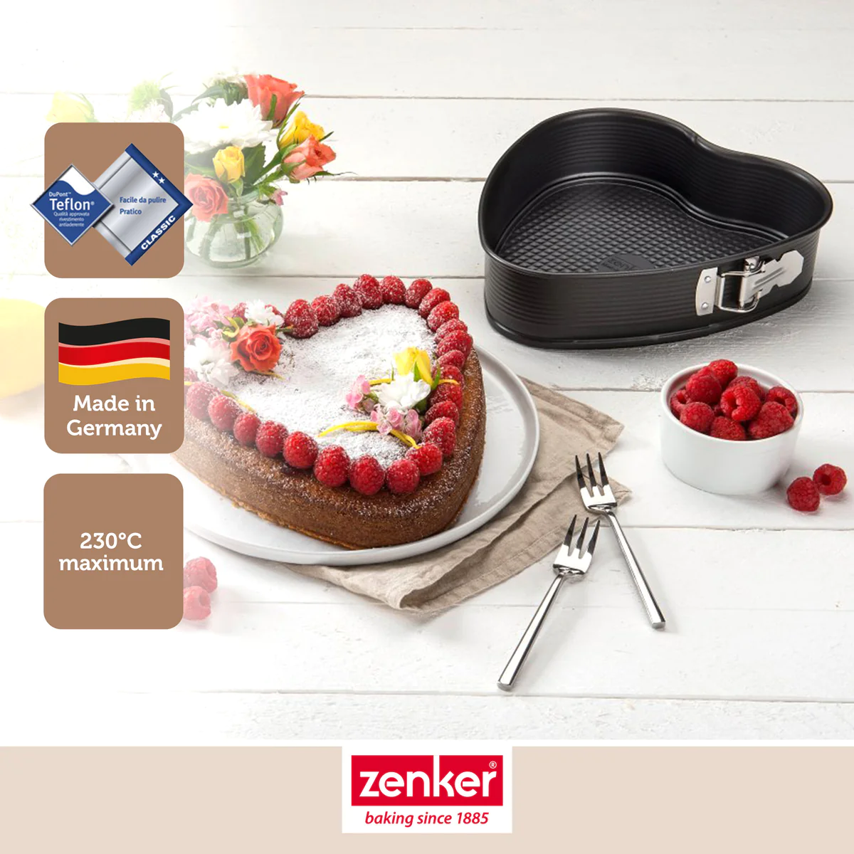 Moule à gâteau coeur avec charnière 27 x 25 cm Special Creative Zenker
