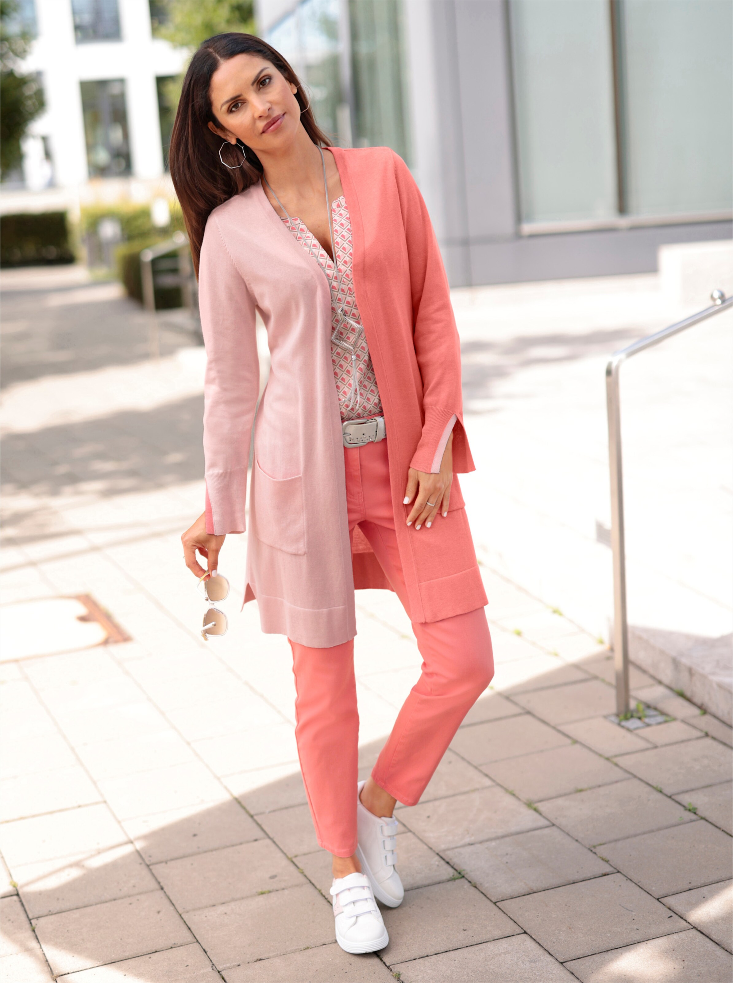 Twill-Hose in flamingo