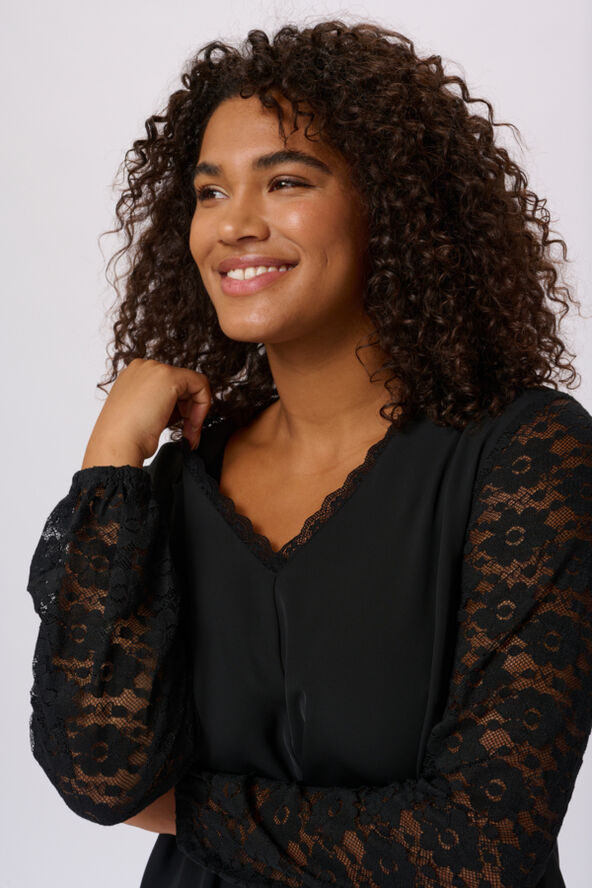 Kaffe Curve KCmilli Lace Dress Black deep