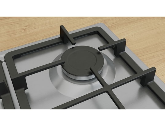 BOSCH - Plaque gaz PGP6B5K90, Série 4, Inox, Thermocouple