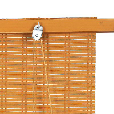 Store enrouleur tamisant bois tissé Ballauf chamois 120 x 220 cm