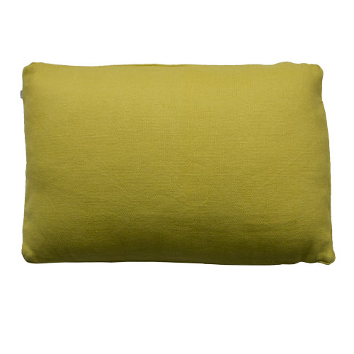 Kussen basic linnen/katoen mustard