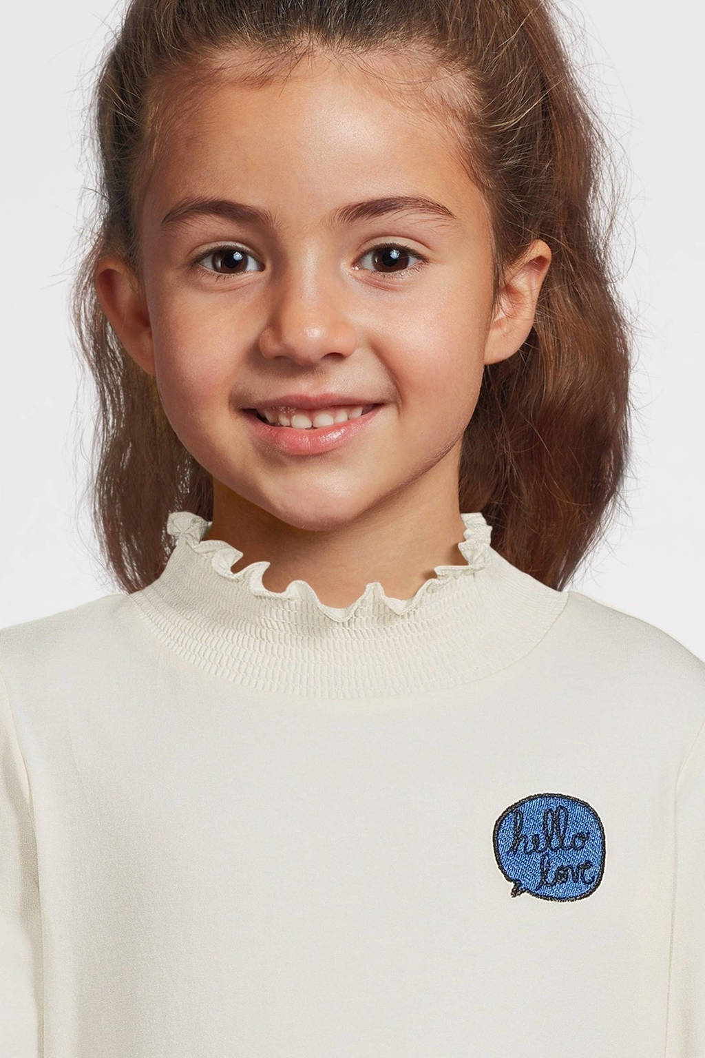 Moodstreet longsleeve Laure met printopdruk offwhite