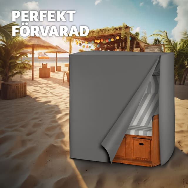 Regnslag til strandkurv