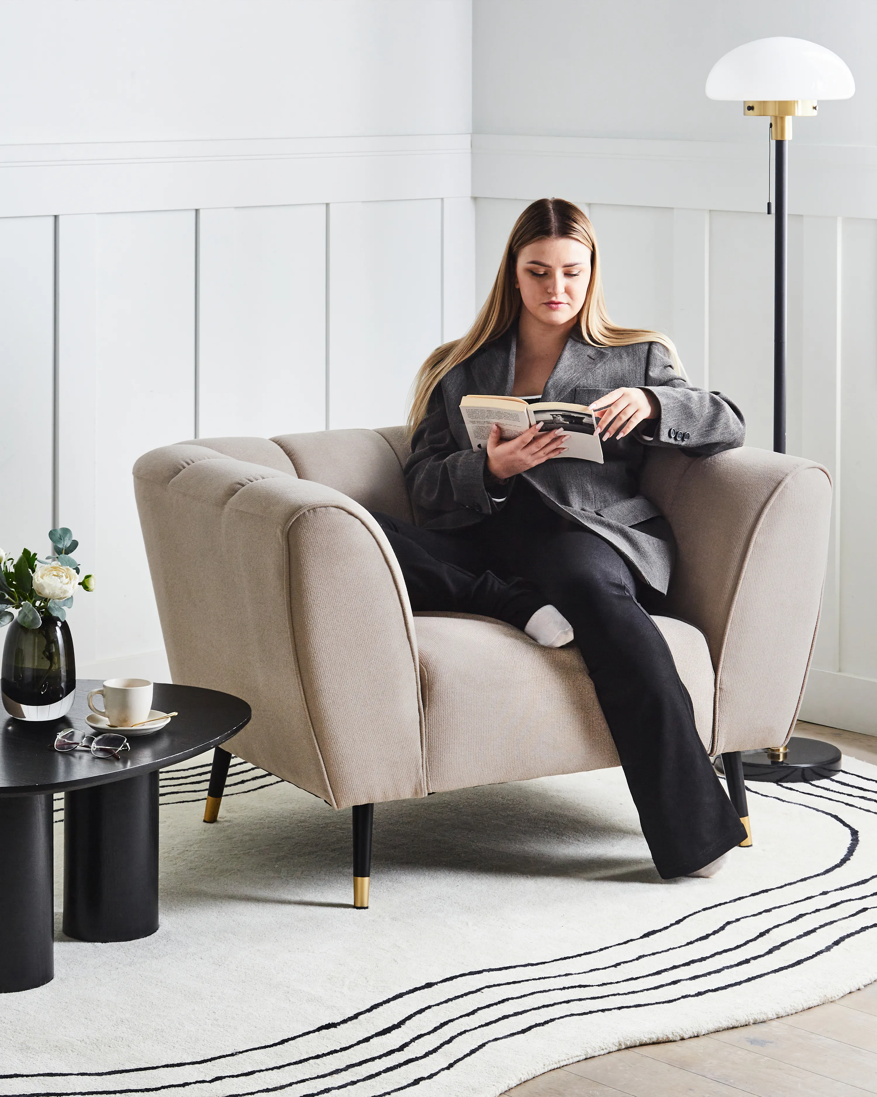 Fauteuil ORSTA Stof Taupe