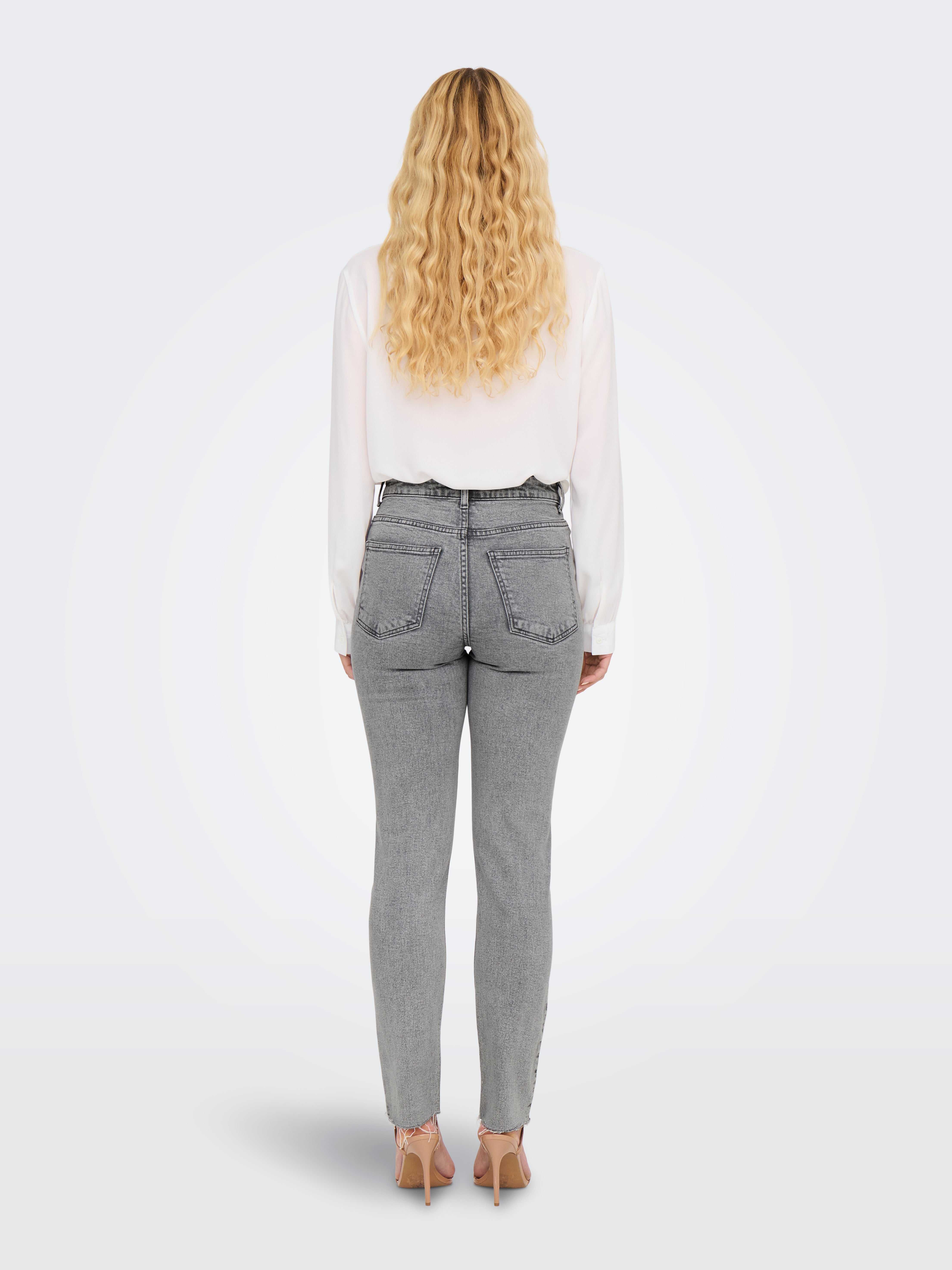 JDYLULLU Hohe Taille Hohe Taille Jeans Light Grey Denim