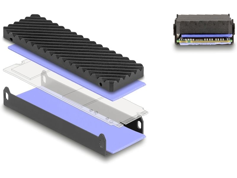 Delock Externes Gehäuse 1x M.2 NVMe PCIe SSD USB-C, 40 Gbps Delock USB Type-C 40 Gbps Gehäuse für 1 x M.2 NVMe PCIe SSD