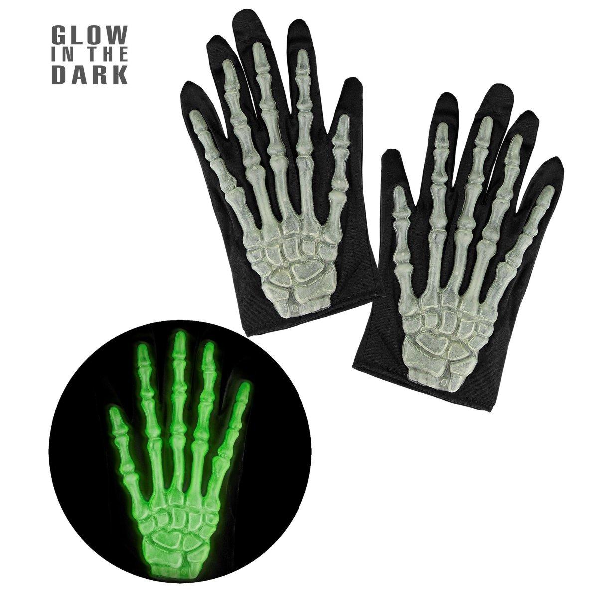 Halloween Handschoenen Skelet Glow In The Dark Kort