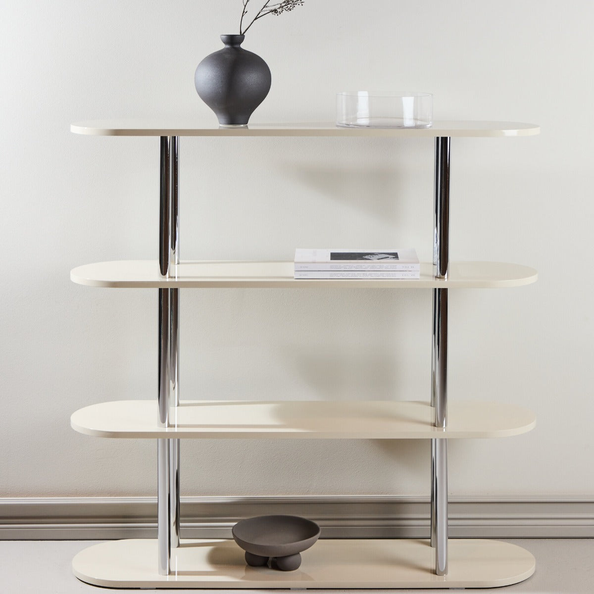 FjÃ´rd - Kast Wit|Chrome - 120x30x116cm - Zino
