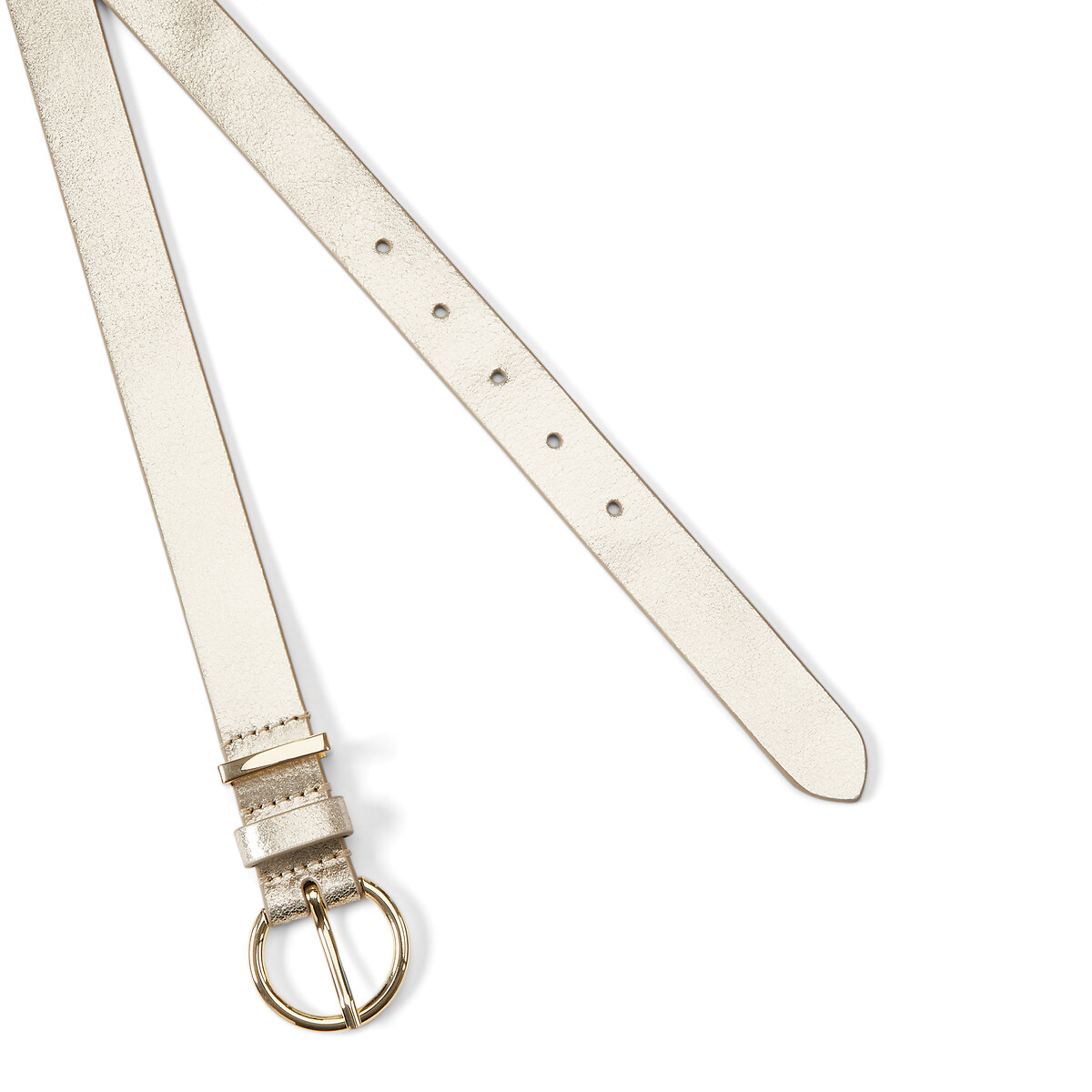 COLEÇÕES LA REDOUTE<br>Cinto de couro com fivela