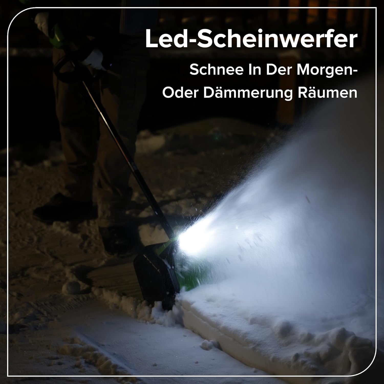 Greenworks Akku-Schneefräse 24V x 2 (Li-Ion, 48 V, Arbeitsbreite 30 cm, max. Schneehöhe 20 cm, mit 2X 4Ah Akkus & 65W USB C Ladegerät) - SS3002