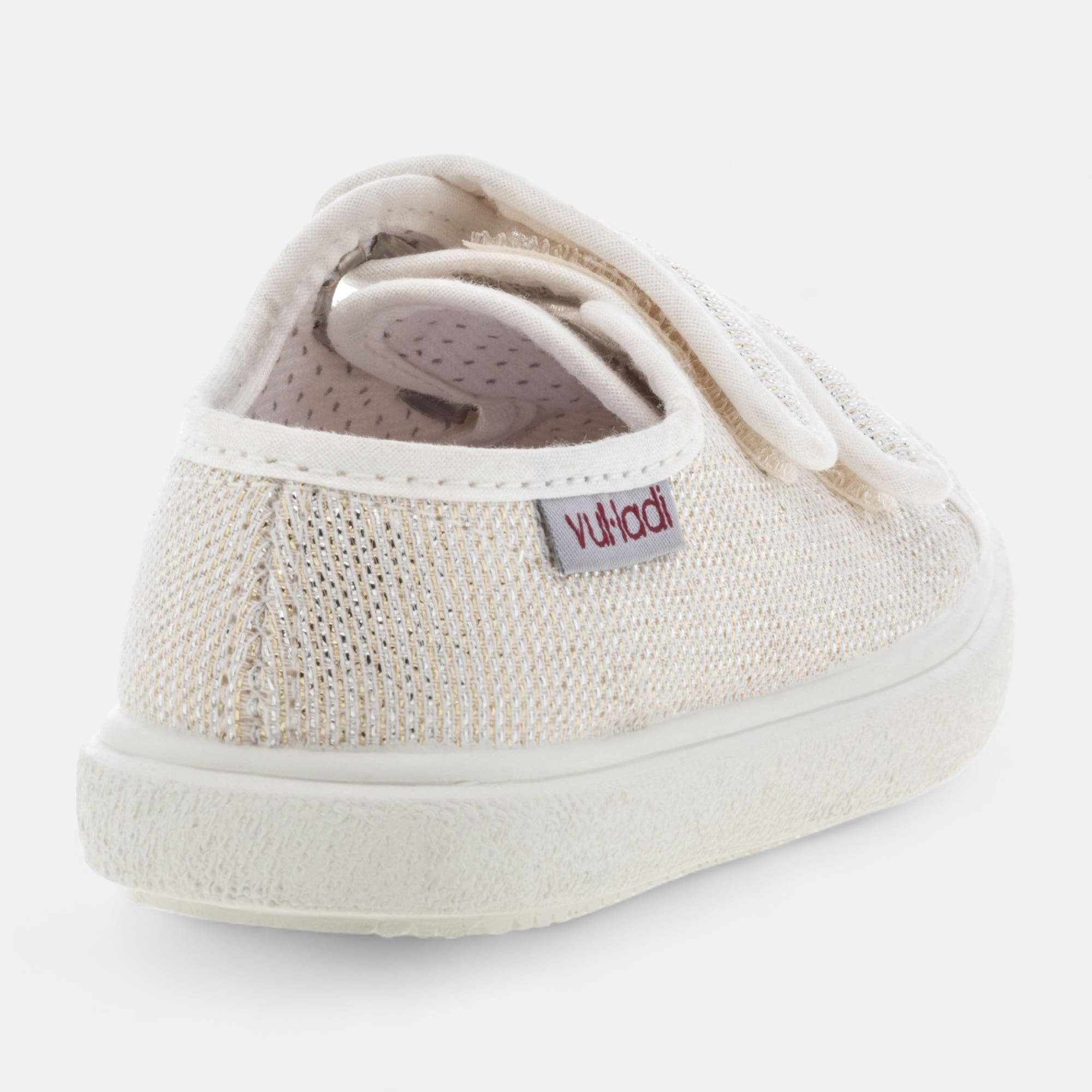 Baskets en toile Bébé fille argent
