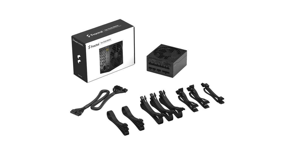 Fractal DesignION Gold 3 modulaire 850 watt voeding   (Zwart, 1x 12V-2x6, 3x PCIe)