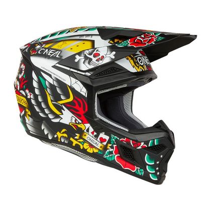 Casque cross O'Neal 3SRS - INKED - ENFANT - Multicolore