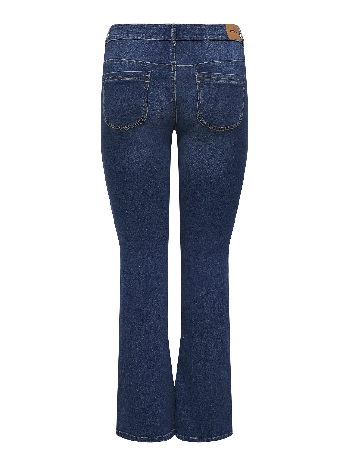CARZABBA Hohe Taille Ausgestellt Jeans Medium Blue Denim