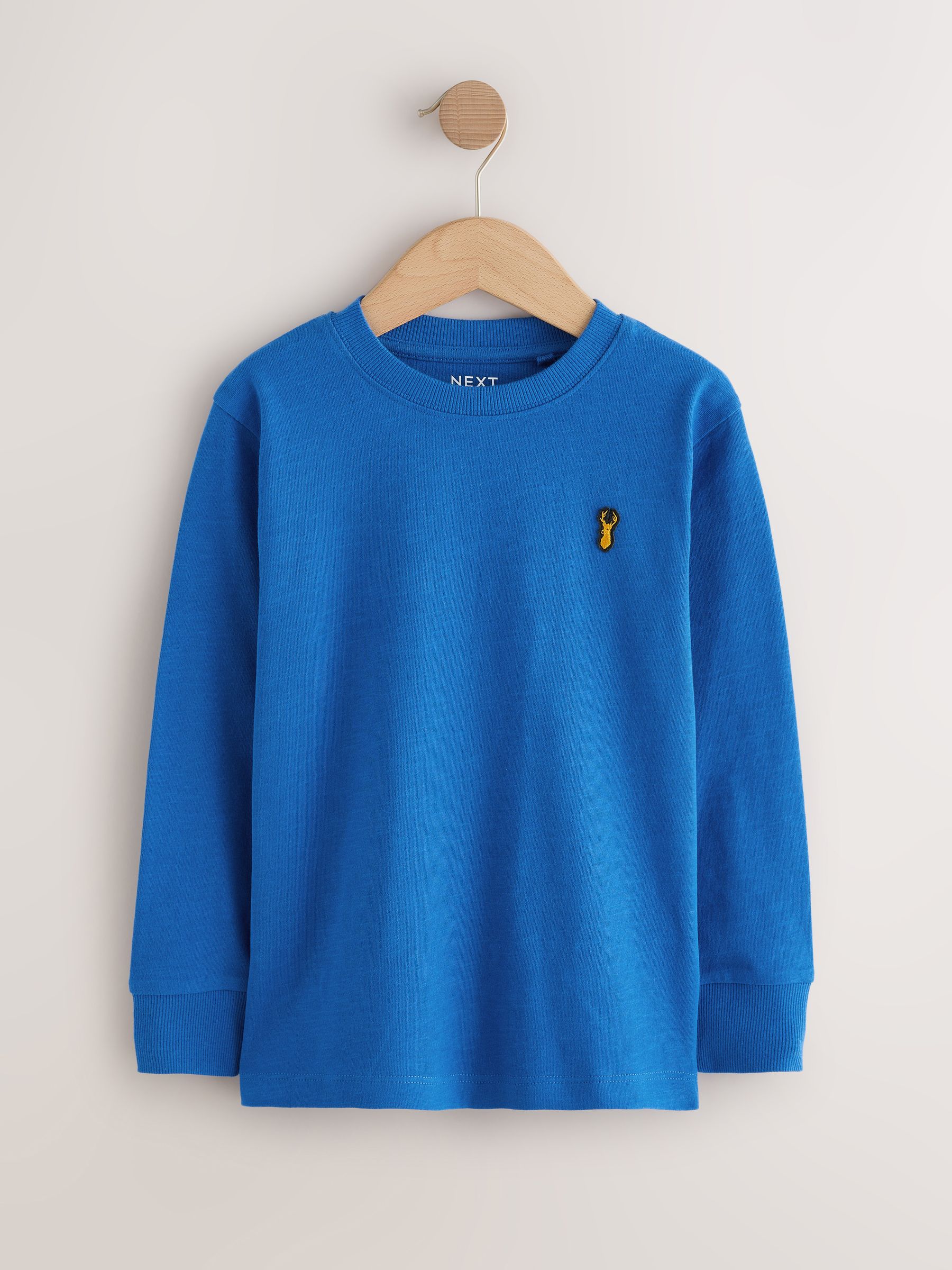 Zwart/wit/blauw - Verpakking van 8 zachte T-shirts met lange mouwen (3-16jr)
