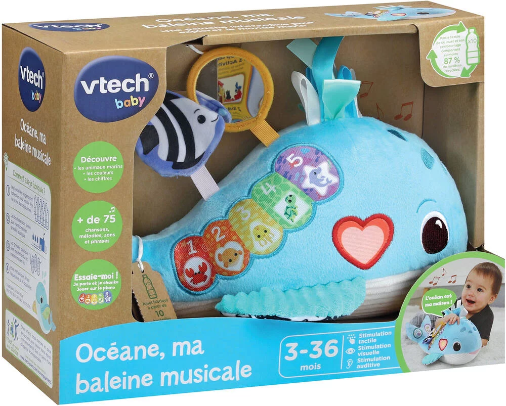 VTECH BABY - PELUCHE OCEANE MA BALEINE MUSICALE