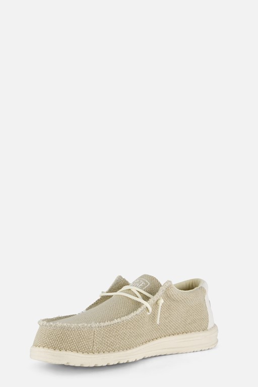 HEYDUDE Wally Braided Instappers wit Canvas
