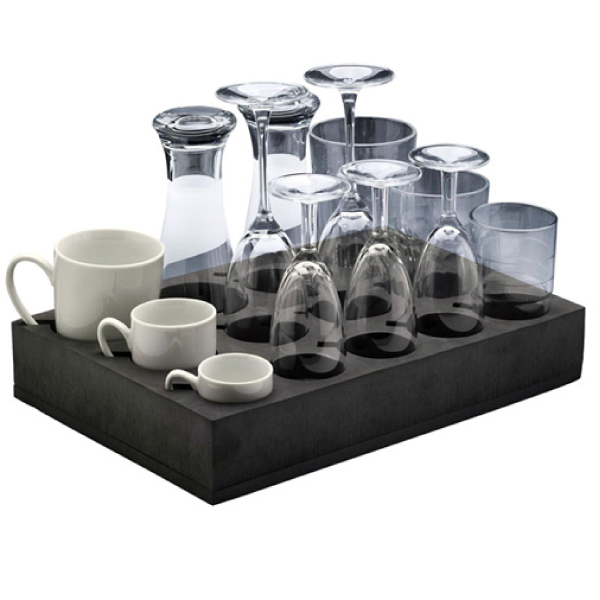 Mousse de rangement pour 13 verres ou tasses