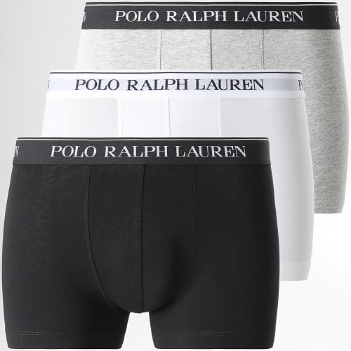 Lot De 3 Boxers Gris Chiné Blanc Noir