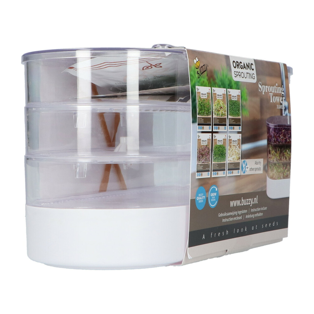 Buzzy Kweekset Tower 3 Laags Biologisch
