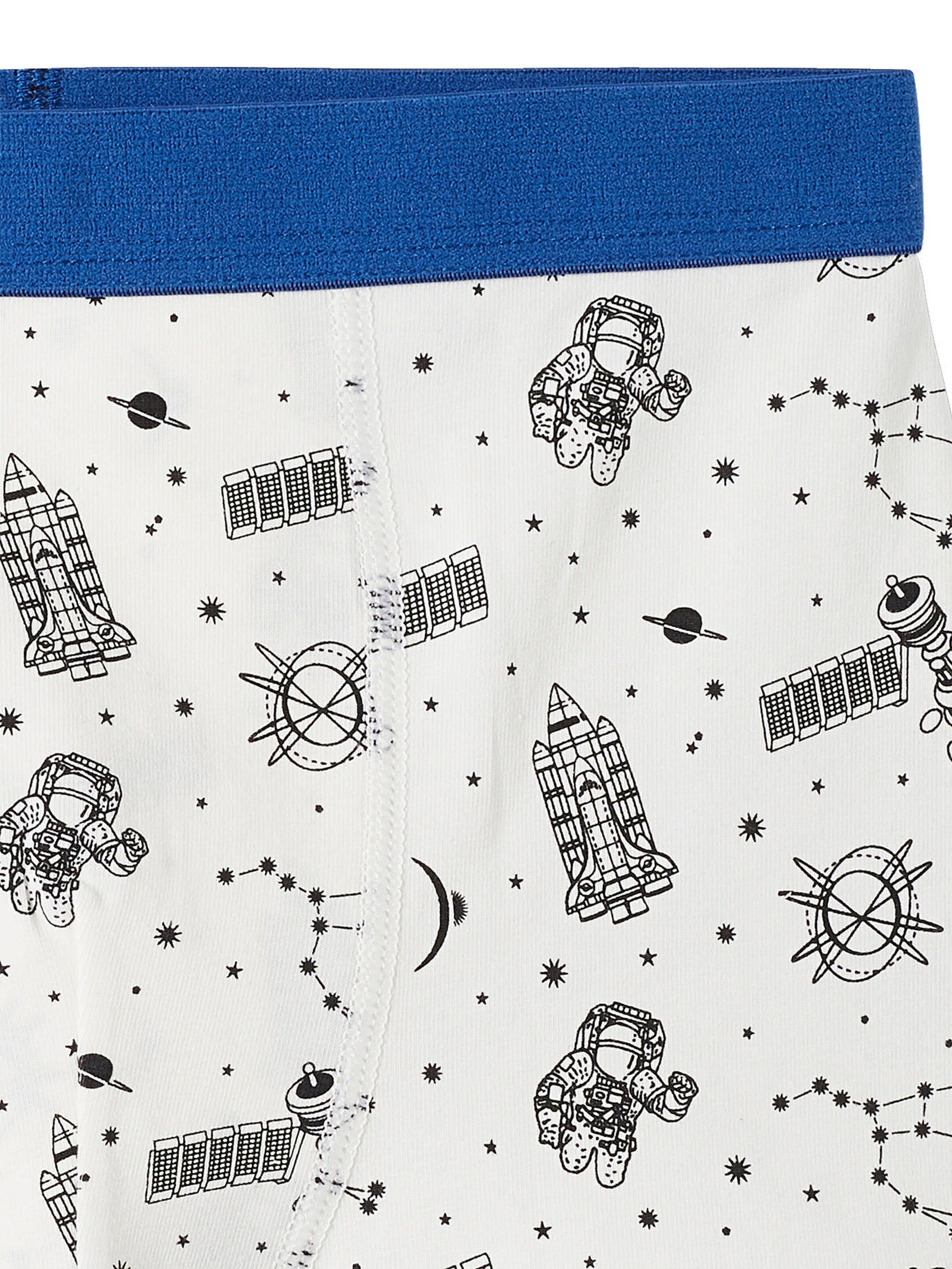 Vertbaudet 5er-Pack Jungen Boxershorts aus Stretch, Weltraum königsblau