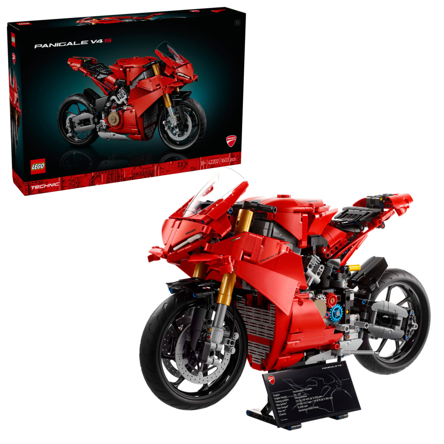 LEGO® Technic 42202 Ducati Panigale V4 S Motorrad Modell ab 18 Jahren