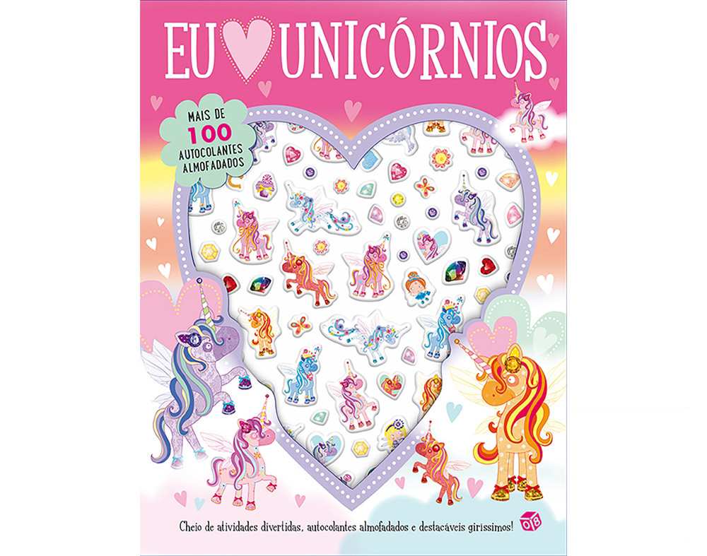 LIVRO AUTOCOLANTES FOFOS EU AMO UNICÓRNIOS