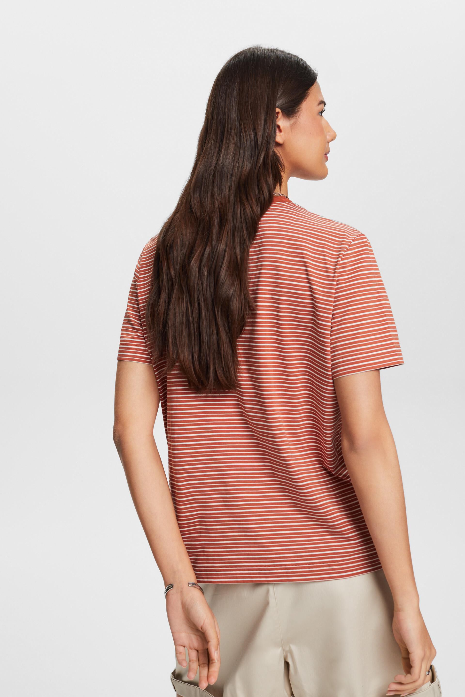 T-shirt à rayures, 100 % coton