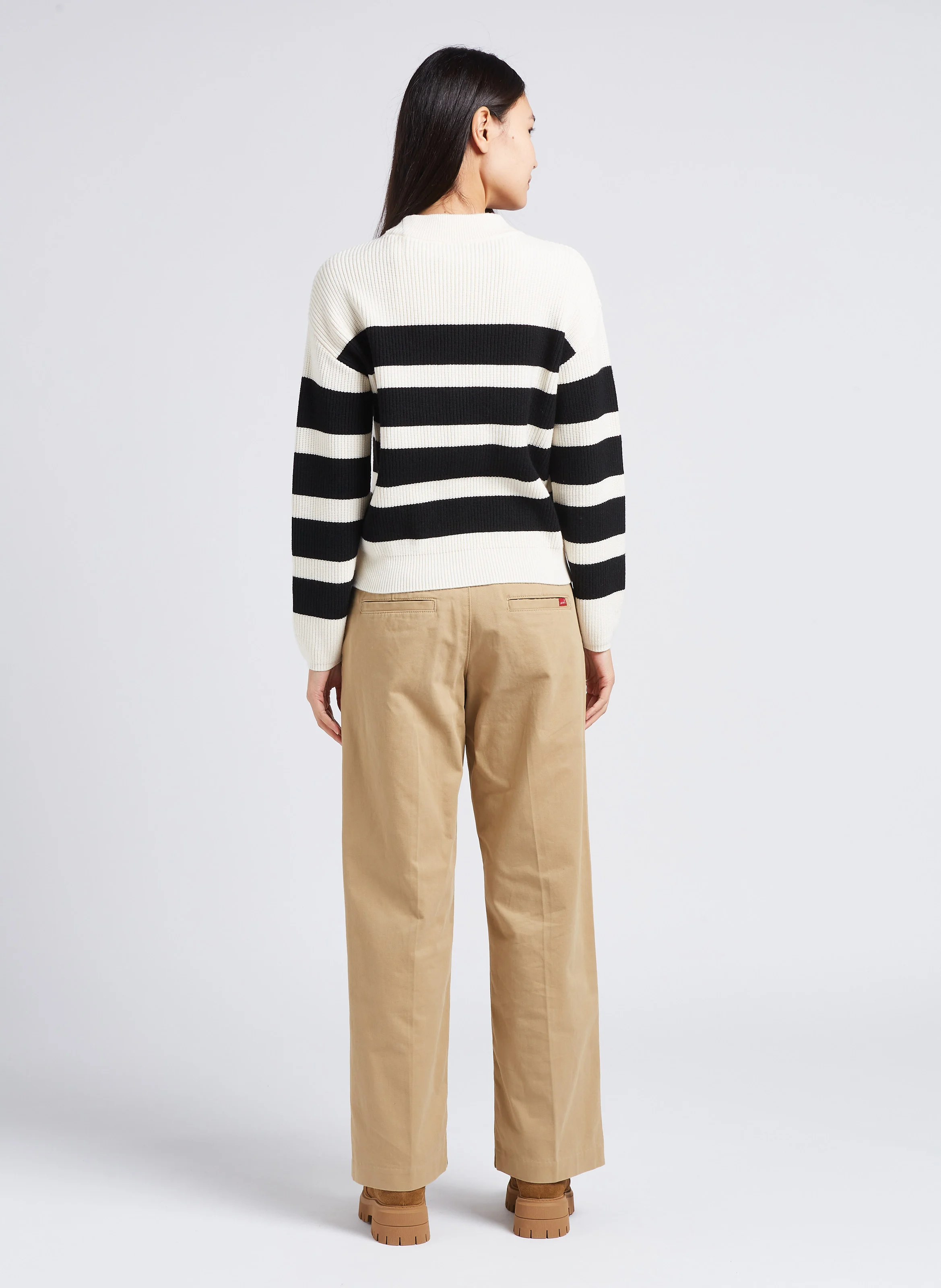 BAGGY TROUSER - Pantalon droit en coton | Beige