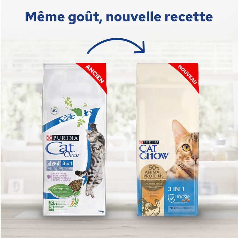 PURINA Cat Chow Special Care 3 en 1, dinde