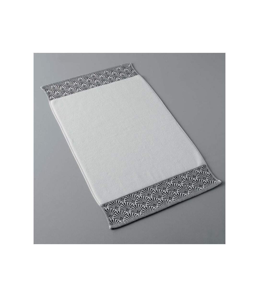 Paris Prix - Tapis De Bain goldy 50x85cm Blanc & Argent