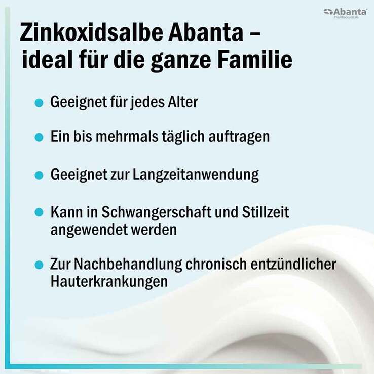 Zinkoxidsalbe Abanta 100 mg / g, 25 g
