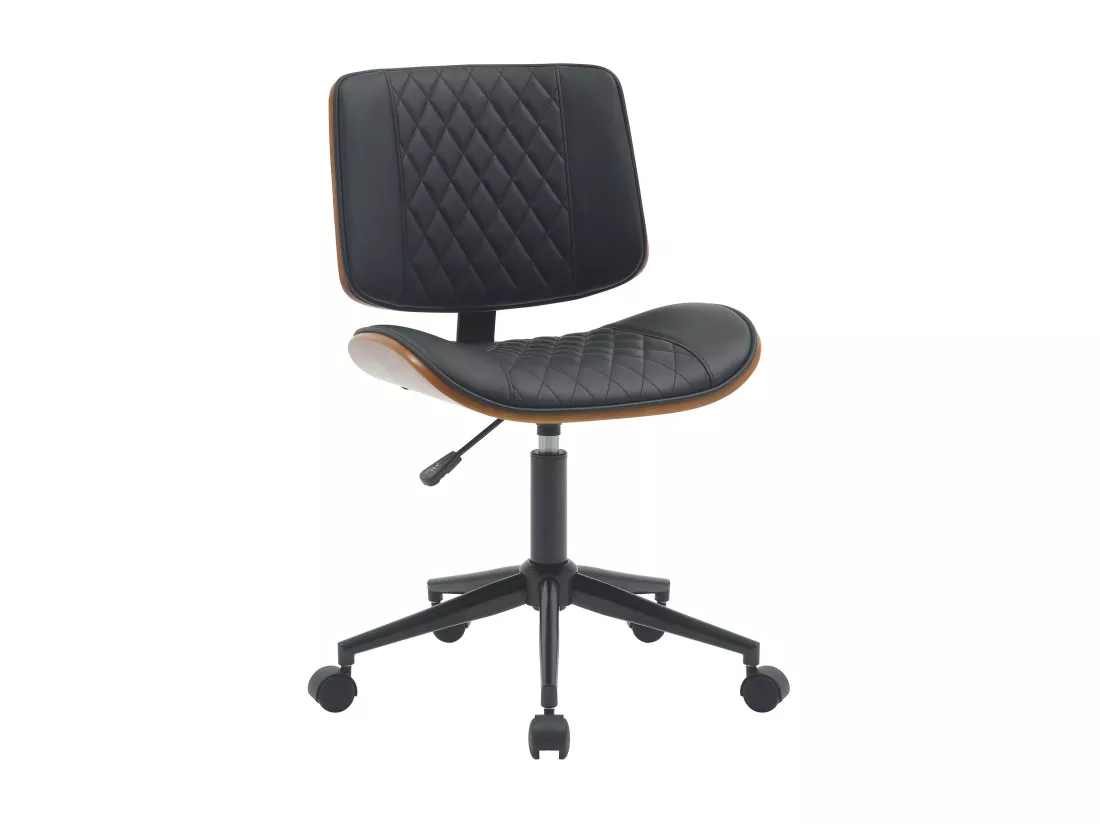 Chaise de bureau - Bois - Noyer / Noir - Plover