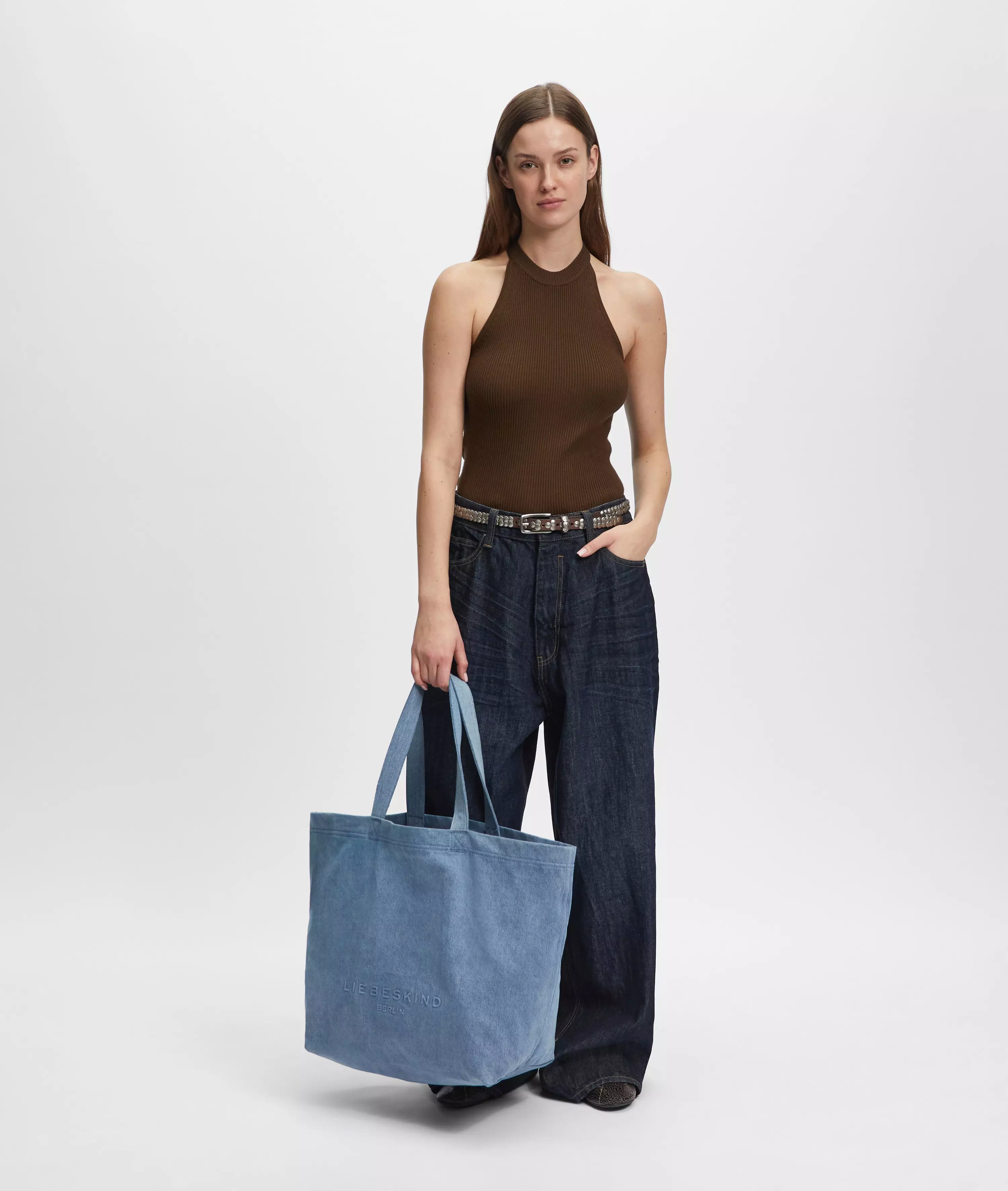 Denim Shopper XL Large denim shopper