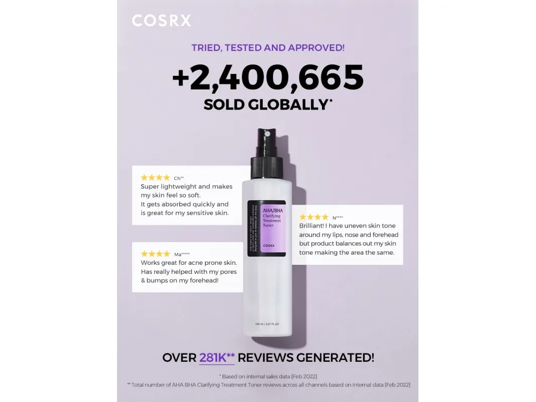 Cosrx AHA/BHA Clarifying Treatment Toner 150 ml