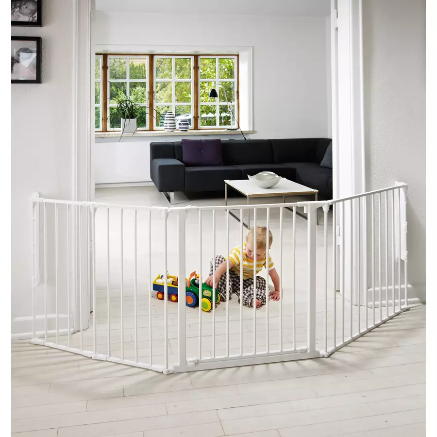 BabyDan Schutzgitter Flex L 90 bis 223 cm, weiß