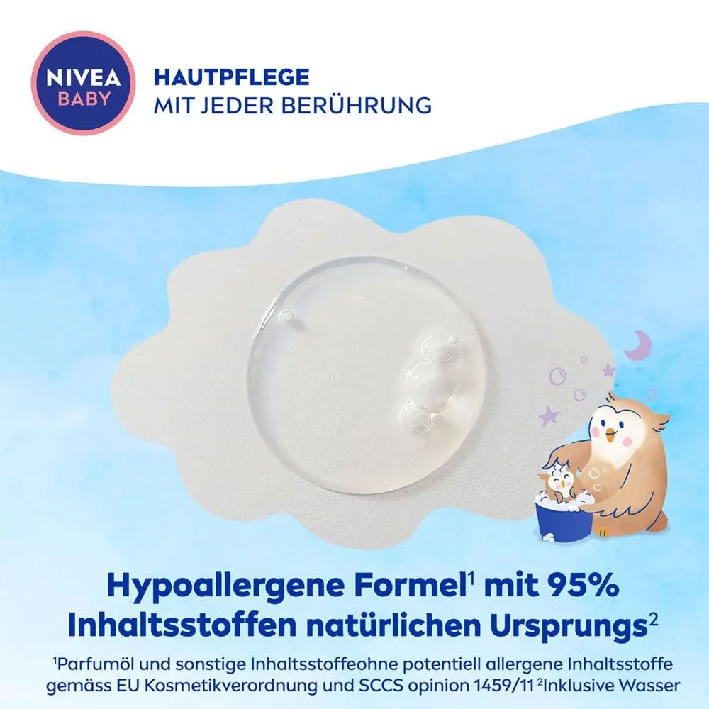 (200ml) Gute Nacht Bad & Shampoo Baby Pflege Duschgel mit Mandelöl / Vitamine (80546)